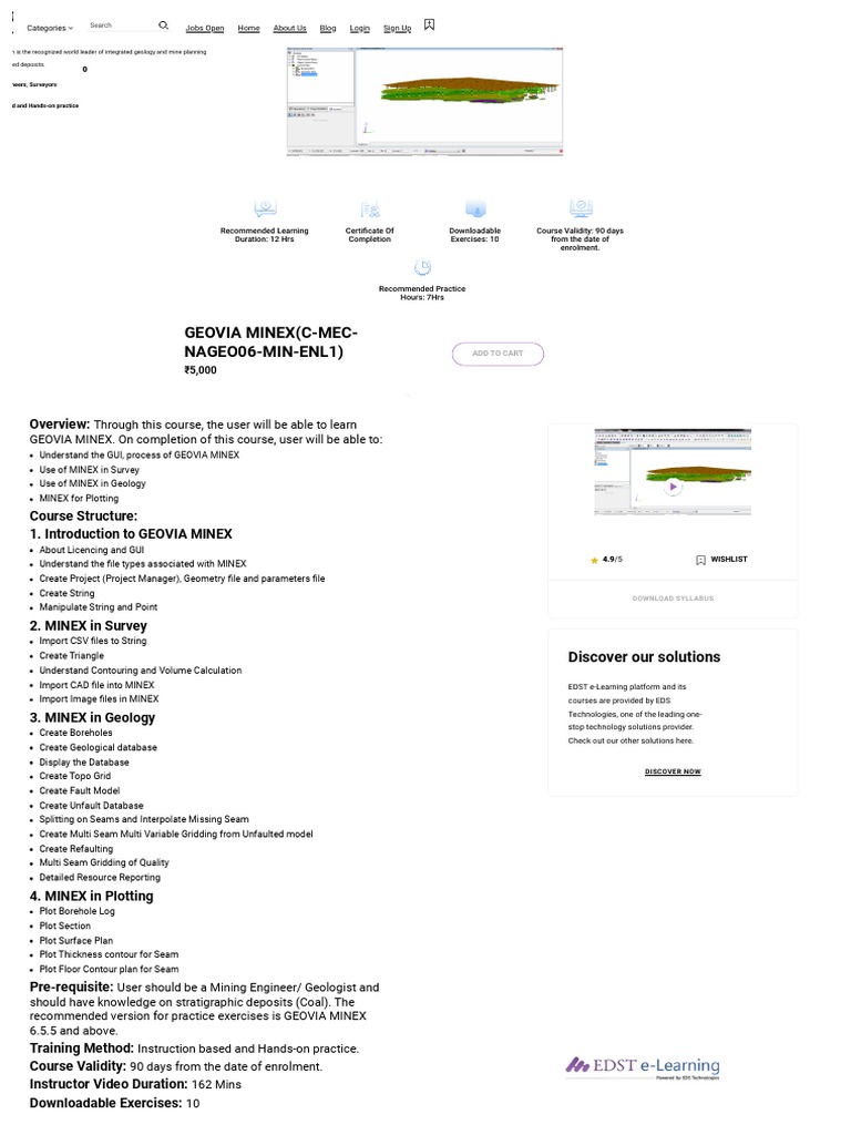 Geovia Minex (C-Mec-Nageo06-Min-Enl1) | PDF | Computing