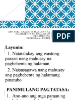 19 EPP-AGRI - Aralin 19-Mahusay Na Pagbebenta NG Halamang Ornamental