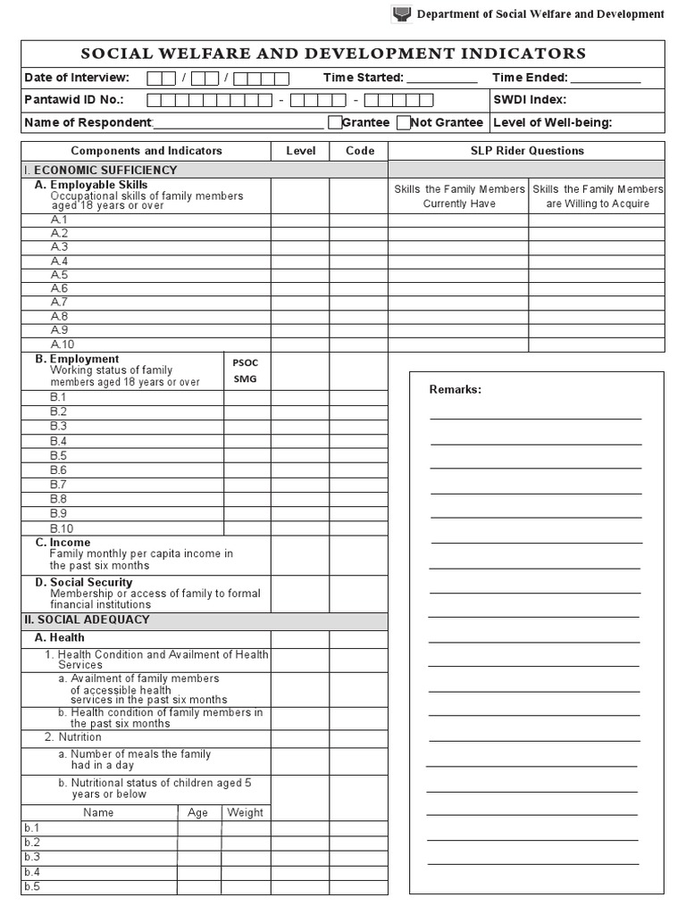 Final Swdi Score Sheet | PDF | Income | Loans