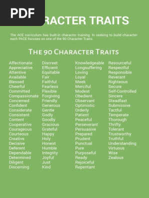Character traits 