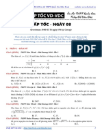 ĐỀ TỔNG ÔN VD-VDC SỐ 08