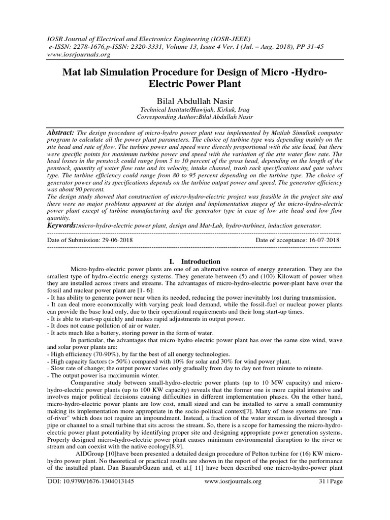 Mat Lab Simulation Procedure For Design | PDF | Electric Generator ...