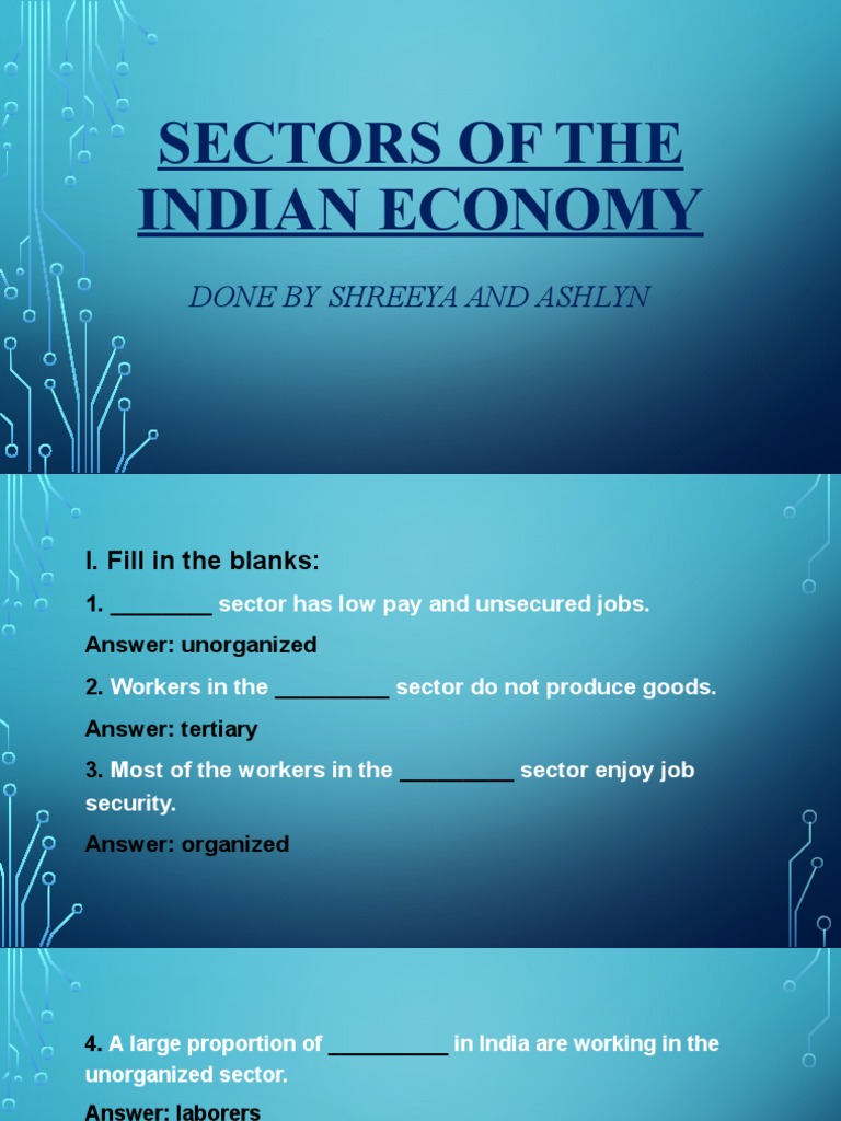 Sectors of The Indian Economy | PDF | Goods | Gross Domestic Product