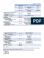 AQUINO CLASS CALENDAR