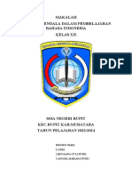 Analisis Kendala Pembelajaran Bahasa Indonesia XII