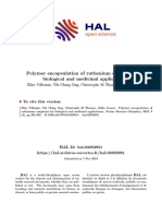 Polymer Encapsulation of Ruthenium Complexes For Biological and Medicinal Applications A Deposer Pour Le 26 - 09 - 2019 PDF