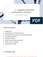 Bloque 1. Lingüística Del Texto: Coherencia y Cohesión