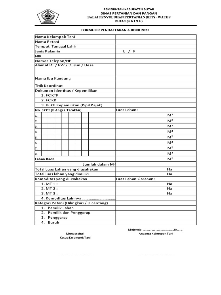 Pengajuan RDKK | PDF