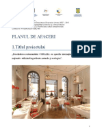 Plan Afaceri Restaurant Coralia Constanta