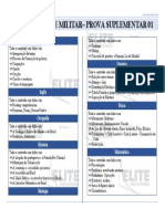 Ementa de prova com conteúdos de Português, Inglês, Geografia, História, Química, Física, Matemática e Biologia