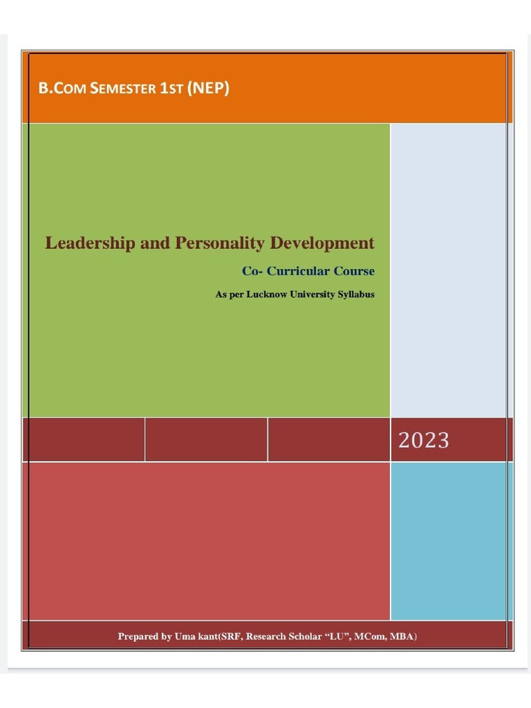 Leadershipandpersonalitydevelopmentco Curricularcoursebcom1stsemnep ...