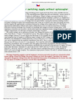 Single Transistor Switching Supply Without Optocoupler