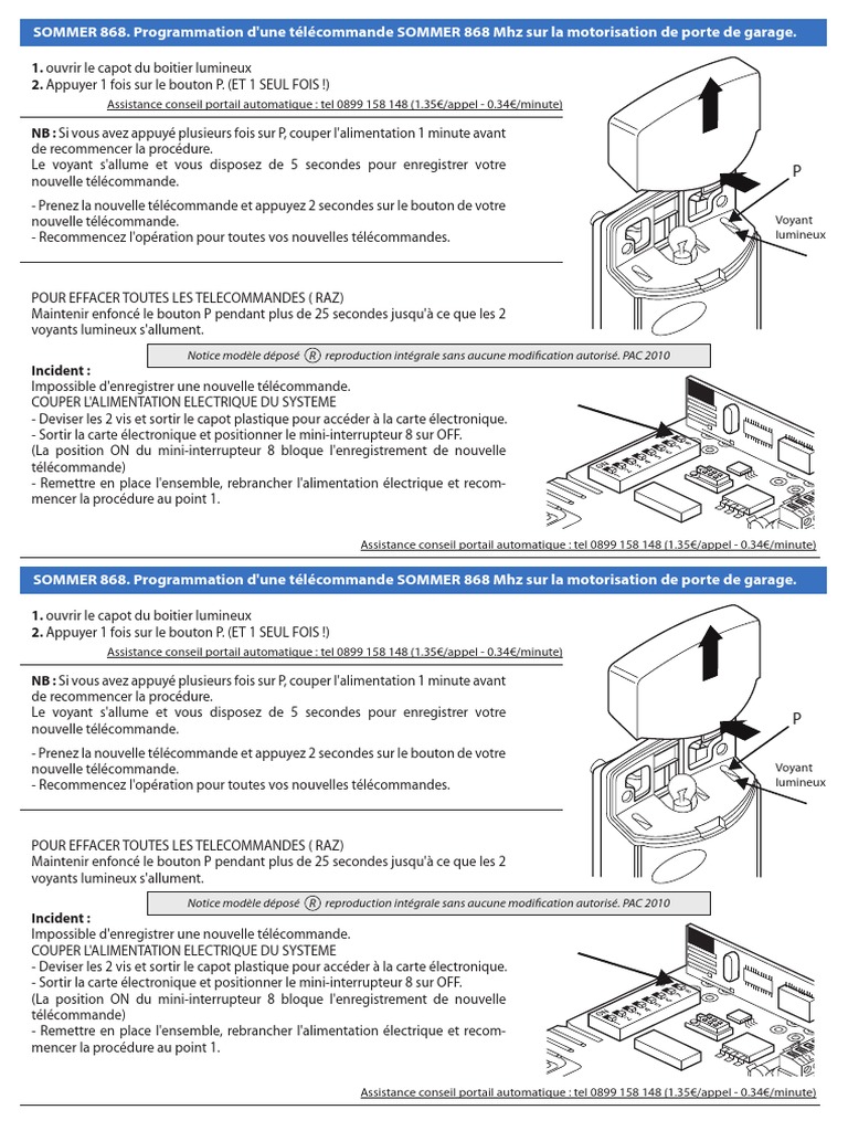 Programmation Sommer 868 PDF Conception — free download