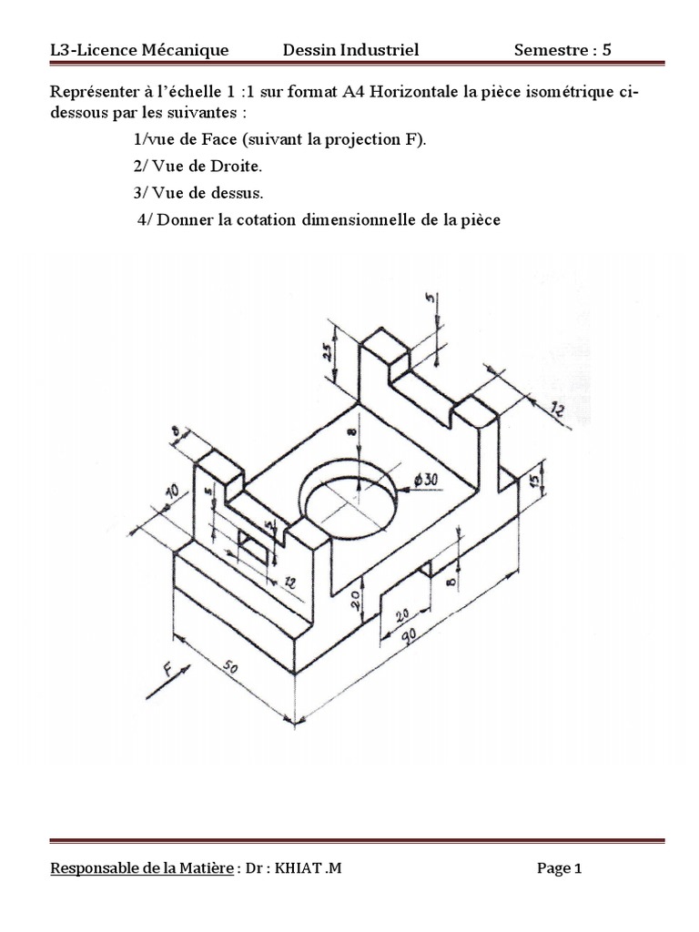Cotation et Dessin Technique Mécanique | PDF | Technologie et ingénierie