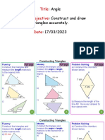 Title Learning Objective Date:: Angle: Construct and Draw Triangles Accurately.: 17/03/2023