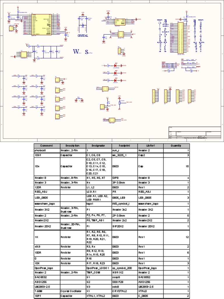 ADS1256 Module Schematic Diagram | PDF