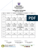 Teacher's Schedule 2022-2023