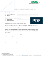 Formulir Surat Dukungan Calon Ketua Umum PDF