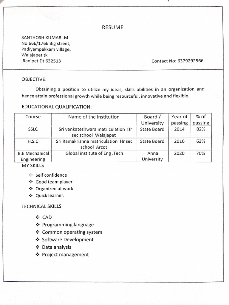 My Resume PDF PDF - 1703386682