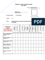 Grading Sheet Parameters For Proposed Design Plate ME158P 2