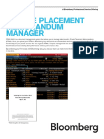 Private Placement Memorandum Manager