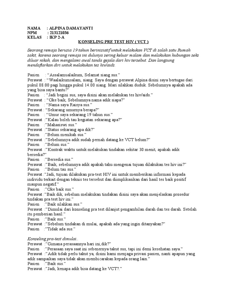 Dialogue Uprak Hiv | PDF