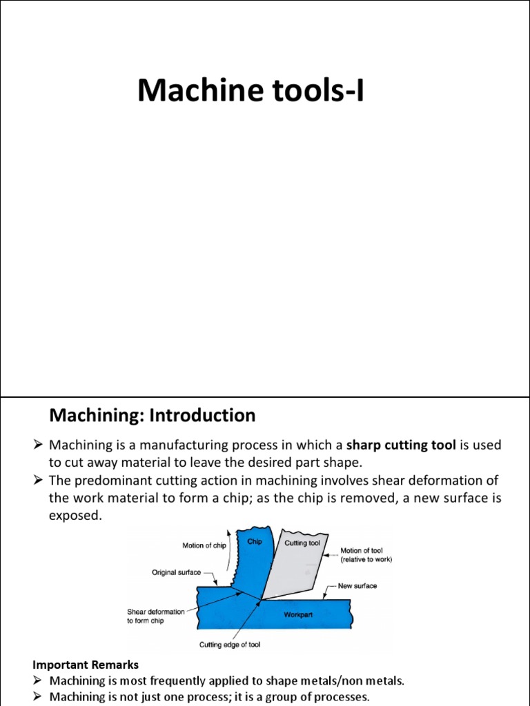 Machine Tool I Pdf Machine Tool Machining