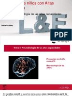 Tema 3. Neurobiología de Las Altas Capacidades.: Isabel Gómez