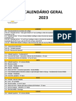 Calendário Oficial - 2023 (Eventos, Feriados, Etc)