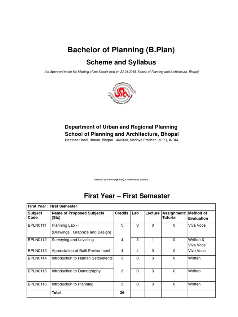 B Plan Syllabus | PDF | Demography | Surveying