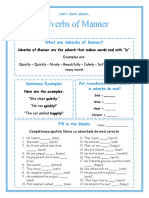Adverbs of Manner Fun Activities Games Grammar Drills Grammar Guides - 137028