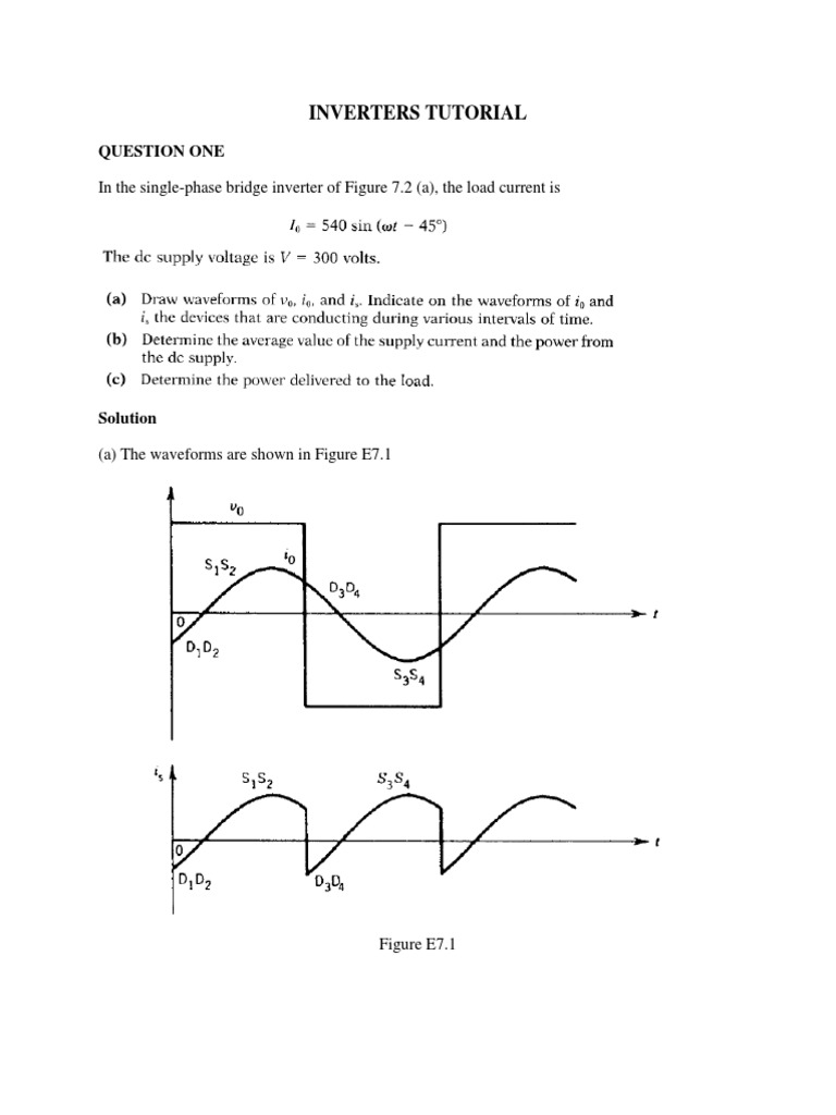 Inverter Operation and Calculations Guide | PDF