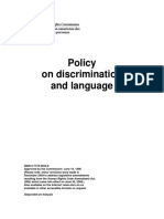 Policy - On - Discrimination - and - Language in Canada
