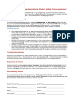 International Student Mobile Phone Agreement 2021 PDF