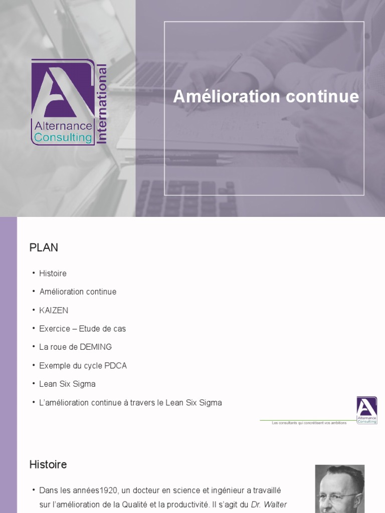 Plan d'Amélioration Continue en Entreprise | PDF | Management de la ...