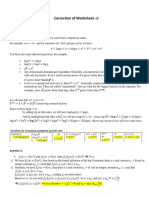 Correction of Worksheet 1