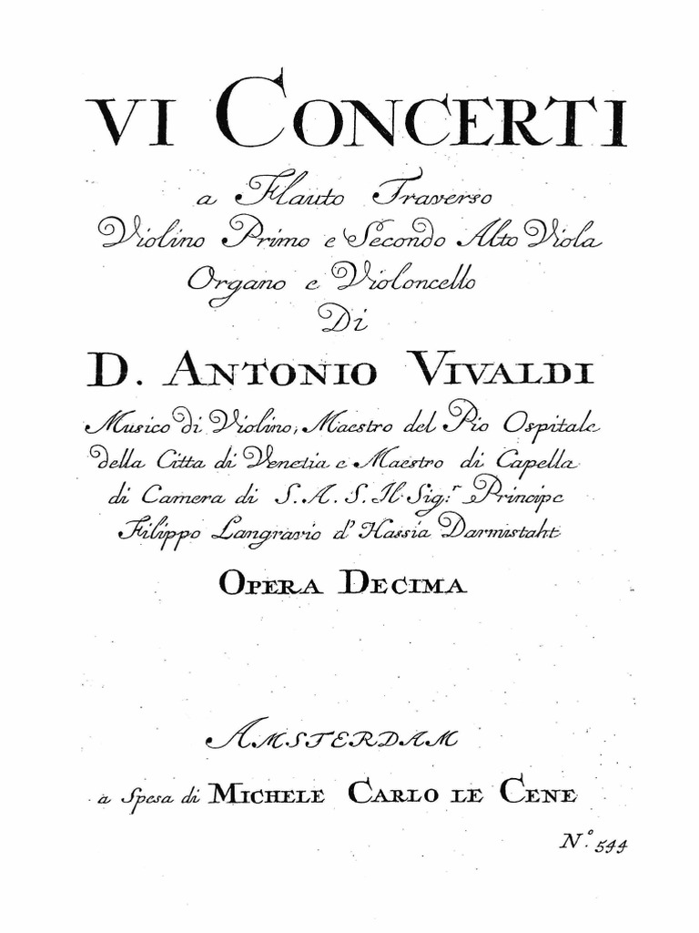 Vivaldi Opera 10 Viola | PDF