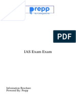 IAS Exam Exam: Information Brochure Powered By: Prepp
