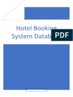 Hotel booking database structure