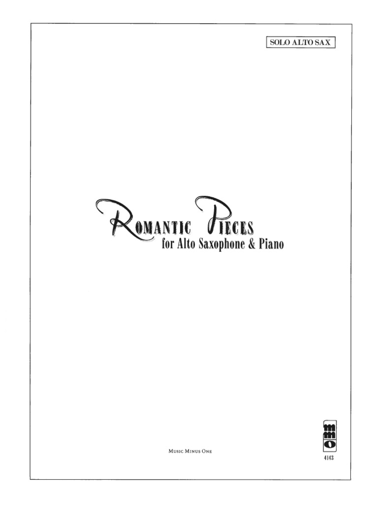 MMO Romantic Pieces for Alto Saxophone & Piano PDF