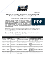 Tip Times and Matchups - Second Round Games - Sat, March 18