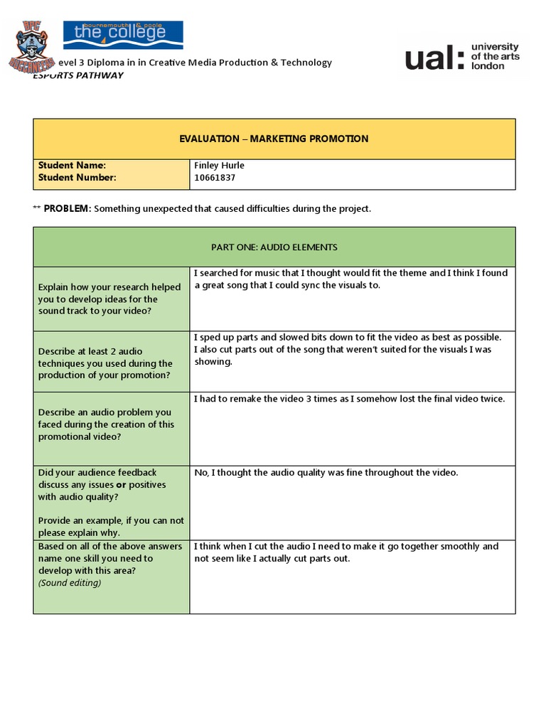 Finish Evaluation Esports Yr1 U5 U6 U7 2023 3 PDF Communication Mass Media