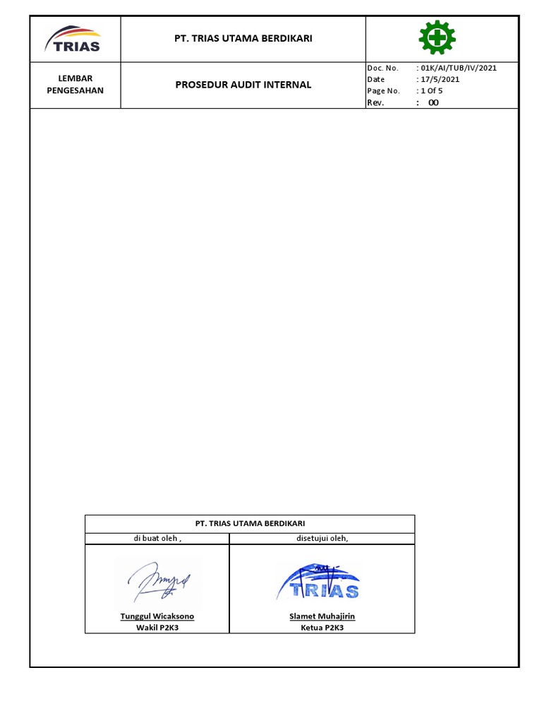 Prosedur Audit Internal | PDF