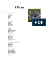 List of Plants