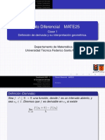 Clase 1 Definición de Derivada y Su Interpretación Geométrica