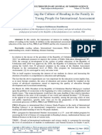 The Issue of Scaling The Culture of Reading in The Family in The Preparation of Young People For International Assessment