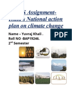 EVS Assignment-India's National Action Plan On Climate Change