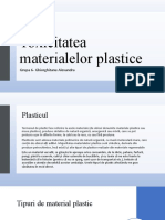 Toxicitatea Materialelor Plastice