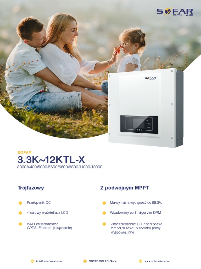 Sofar Solar Karta Katalogowa3.3-12ktl-X | PDF
