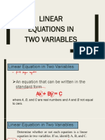 Lesson 3.2 Linear Equation in Two Variables PDF